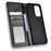 For Samsung Galaxy A33 5G Retro PU Leather Wallet Phone Cover Mosaic Imprinted Magnet Closure Adjustable Stand Case - Black - 4