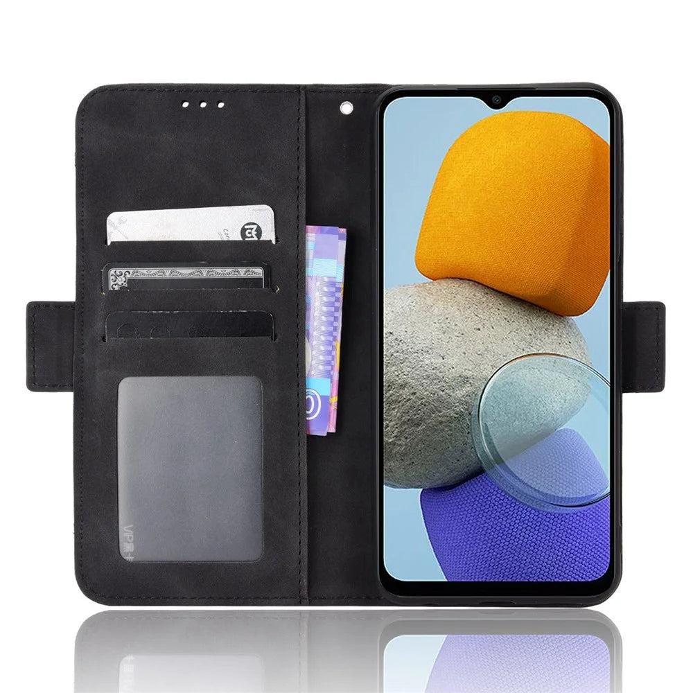 For Samsung Galaxy M23 5G/F23 5G Wallet Case Card Slots Holder Premium PU Leather Stand Shockproof Flip Protective Cover - Black - 3