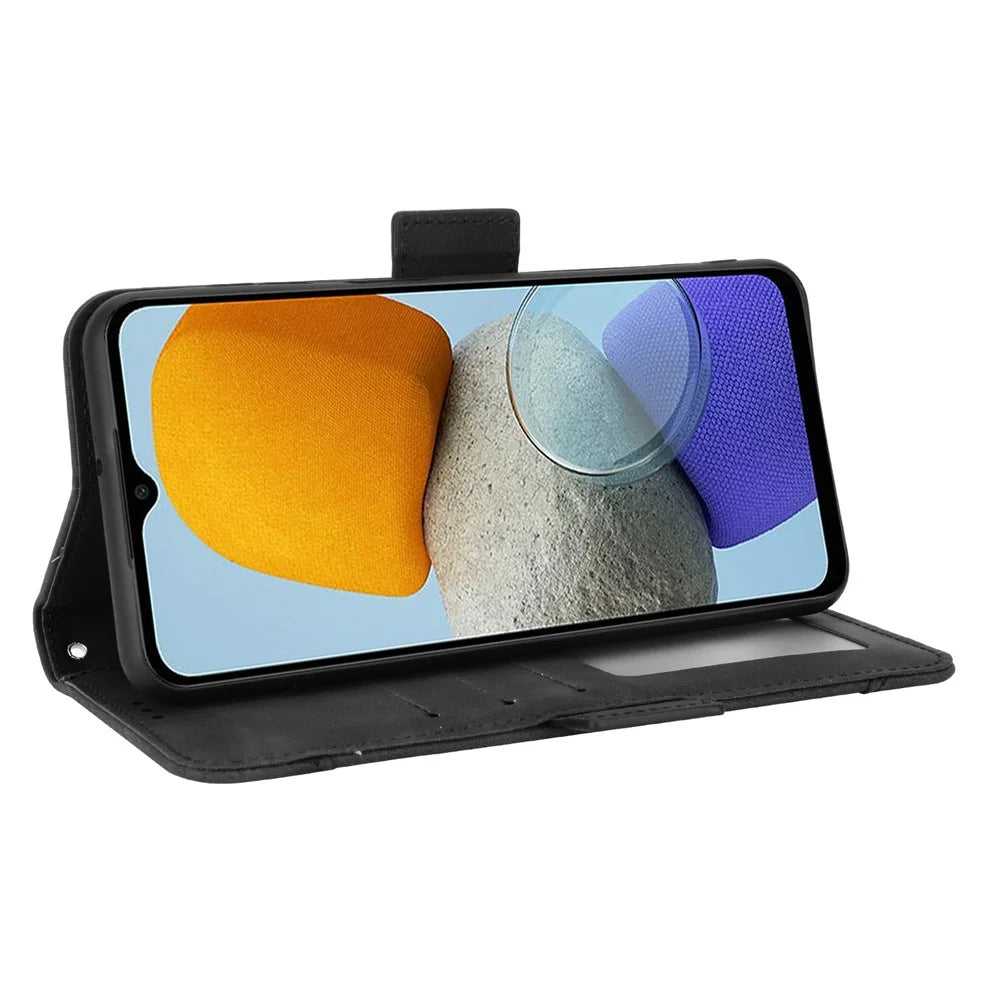 For Samsung Galaxy M23 5G/F23 5G Wallet Case Card Slots Holder Premium PU Leather Stand Shockproof Flip Protective Cover - Black - 4