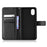 For Samsung Galaxy A03 Core Shockproof Wallet Stand View Protective Cover Diamond Texture Soft PU Leather Flip Case with Strap - Black - 4