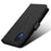 For Samsung Galaxy A03 Core Shockproof Wallet Stand View Protective Cover Diamond Texture Soft PU Leather Flip Case with Strap - Black - 5
