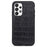 For Samsung Galaxy A73 5G Crocodile Texture Genuine Leather Coating Cover Hybrid PC + TPU Inner Phone Case - Black - 1