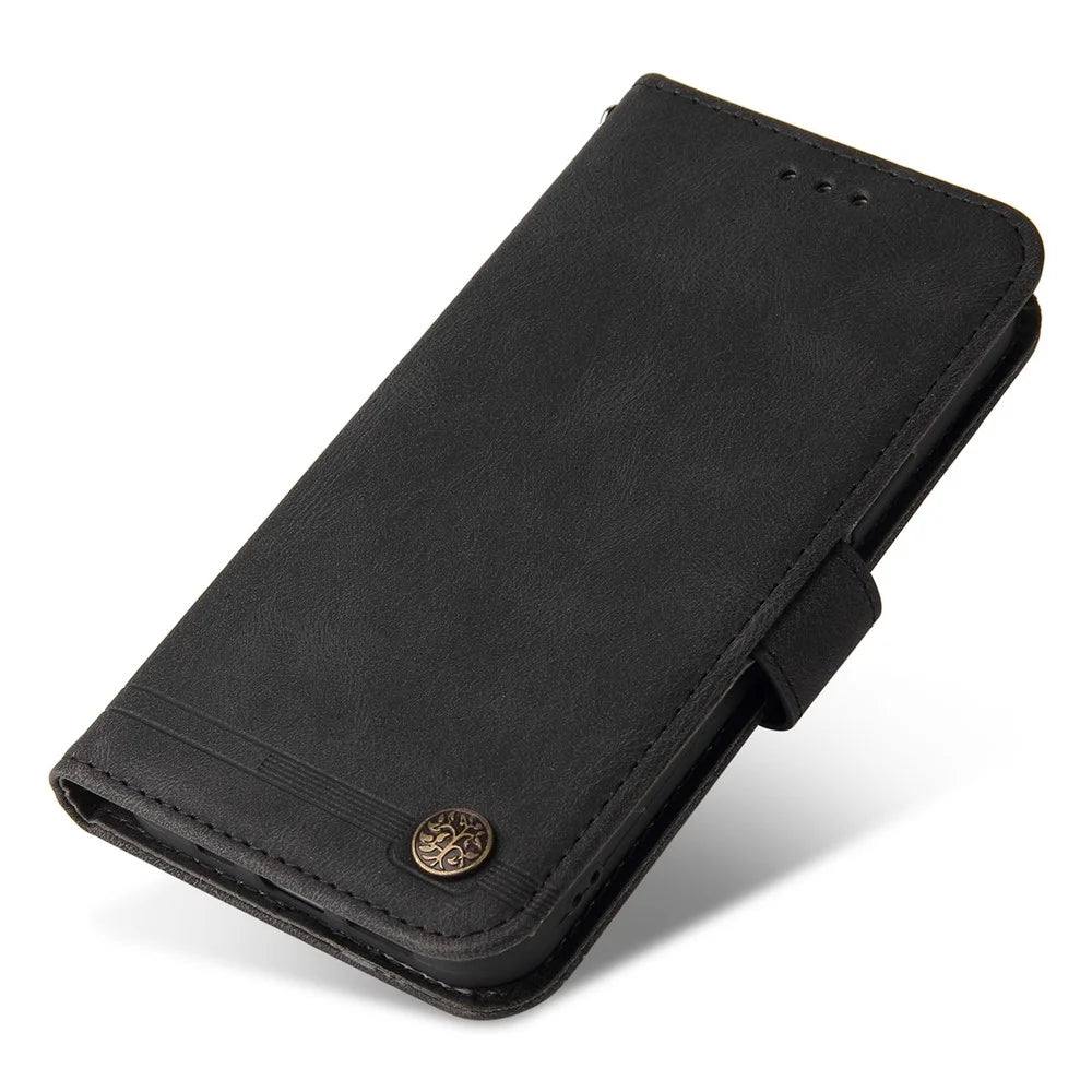 For Samsung Galaxy A23 5G (Global) / 4G / M23 5G / F23 5G Leather Wallet Cases Skin Touch Phone Cover Stand with Strap - Black - 7