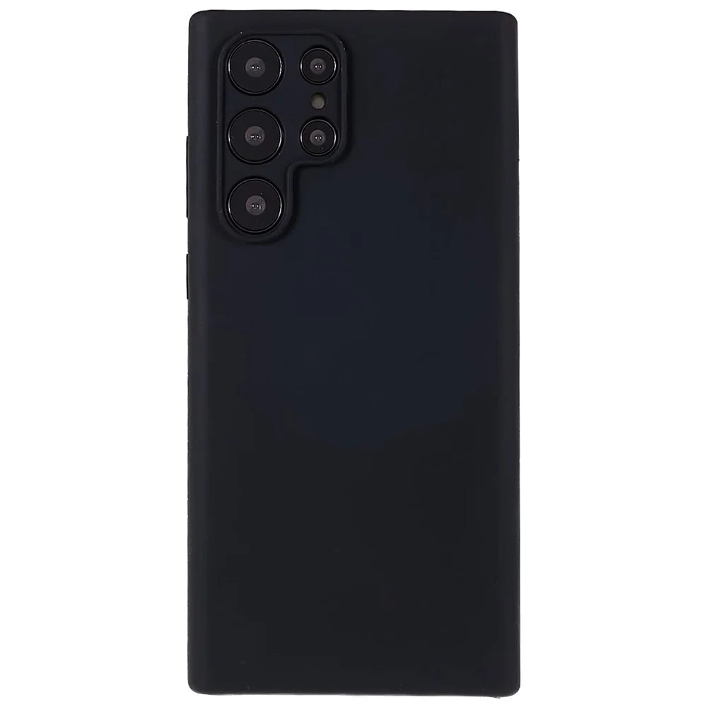 For Samsung Galaxy S22 Ultra 5G Mobile Phone Case Bag Soft Solid State Silicone Phone Case Phone Protector - Black - 2