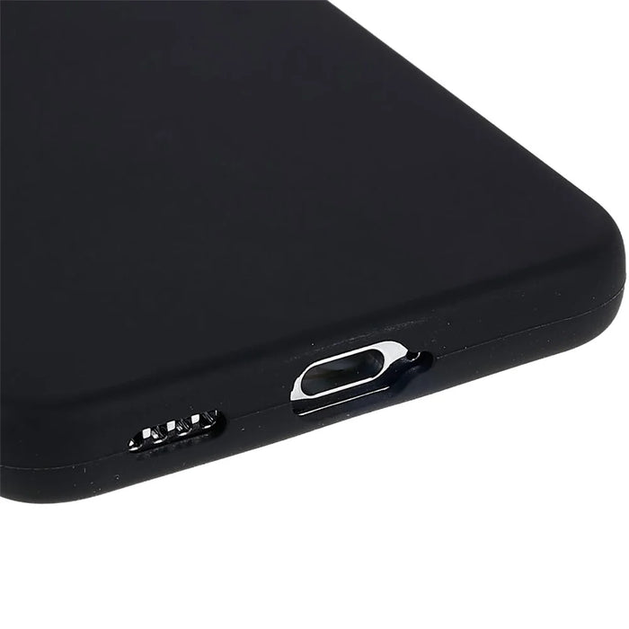 For Samsung Galaxy S22 5G Smartphone Case Bag Premium Solid State Silicone Anti-shock Mobile Phone Protector - Black - 6