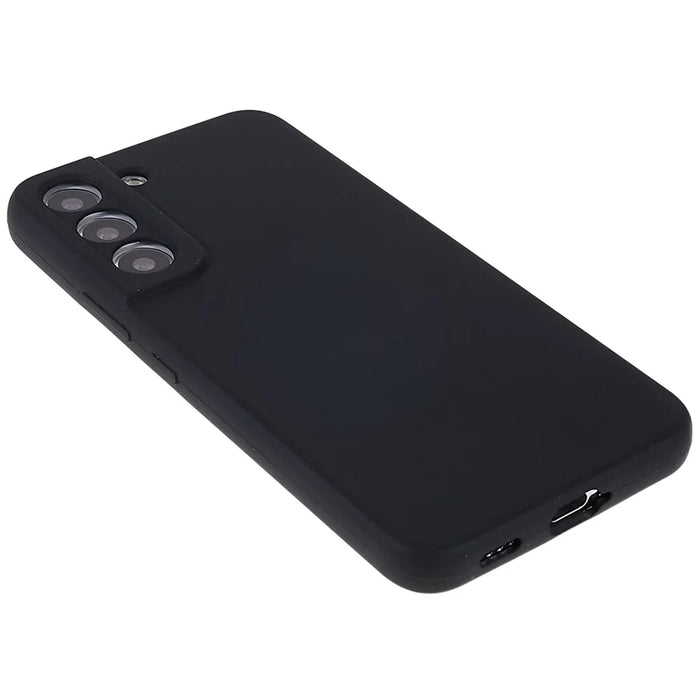 For Samsung Galaxy S22+ 5G Anti-scratch Phone Case Premium Solid State Silicone Mobile Phone Protector - Black - 5
