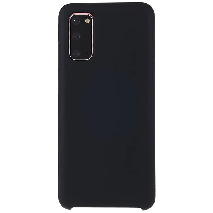 For Samsung Galaxy S20 5G/4G Premium Solid State Silicone Phone Case Mobile Phone Protector - Black - 2