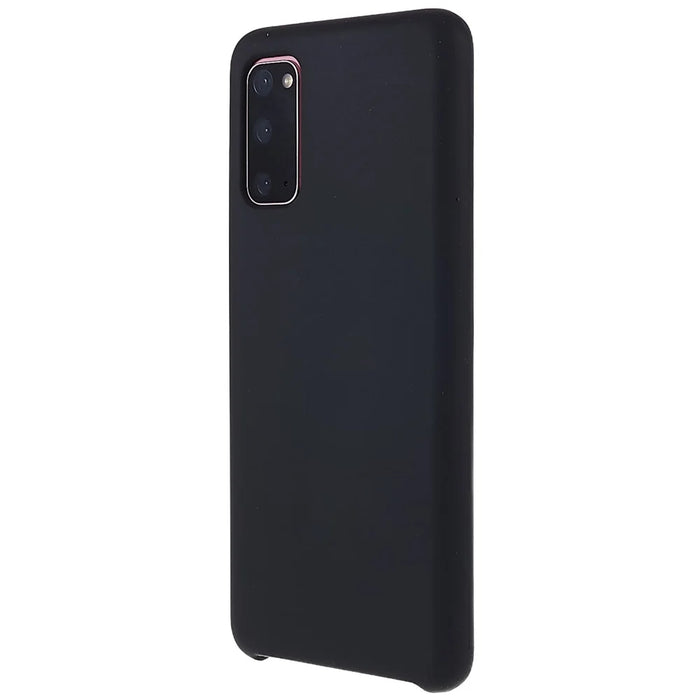 For Samsung Galaxy S20 5G/4G Premium Solid State Silicone Phone Case Mobile Phone Protector - Black - 3