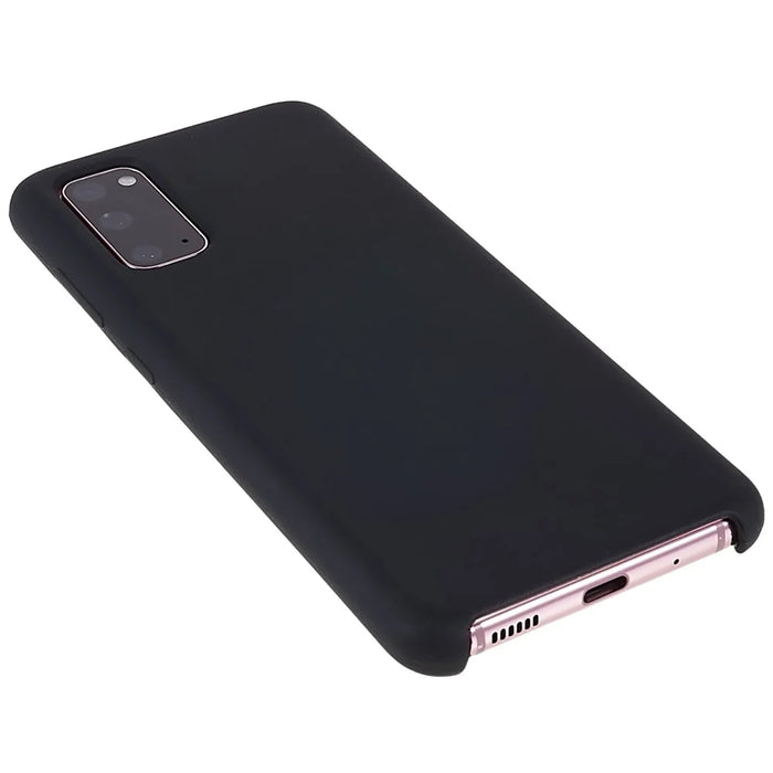 For Samsung Galaxy S20 5G/4G Premium Solid State Silicone Phone Case Mobile Phone Protector - Black - 5