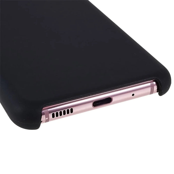 For Samsung Galaxy S20 5G/4G Premium Solid State Silicone Phone Case Mobile Phone Protector - Black - 6