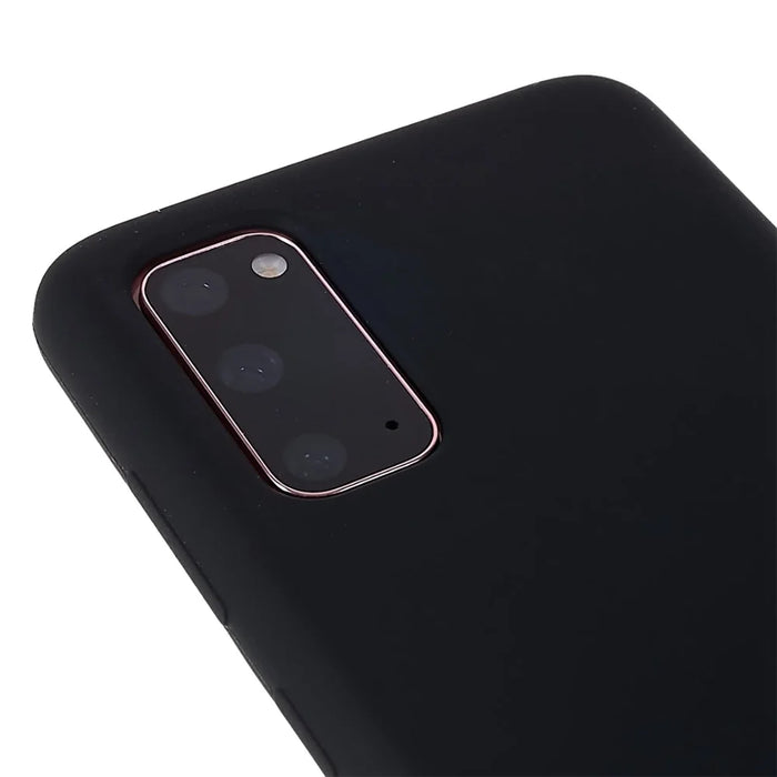 For Samsung Galaxy S20 5G/4G Premium Solid State Silicone Phone Case Mobile Phone Protector - Black - 7