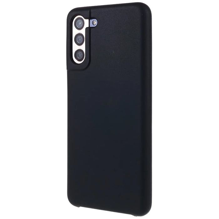For Samsung Galaxy S21 4G/5G Smartphone Case Soft Premium Solid State Silicone Shockproof Mobile Phone Protector - Black - 3