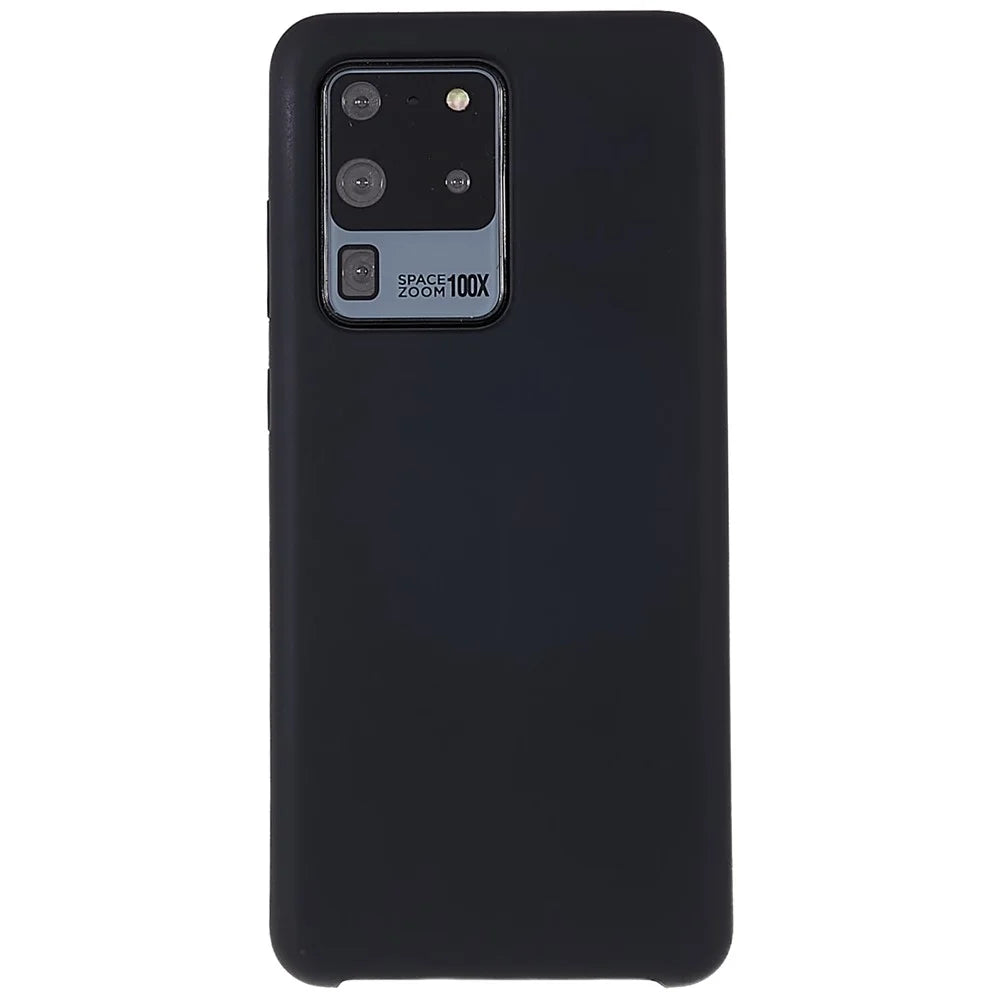 For Samsung Galaxy S20 Ultra Phone Covering Bag Premium Solid State Silicone Phone Case Mobile Phone Protector - Black - 2