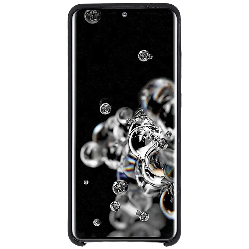 For Samsung Galaxy S20 Ultra Phone Covering Bag Premium Solid State Silicone Phone Case Mobile Phone Protector - Black - 4