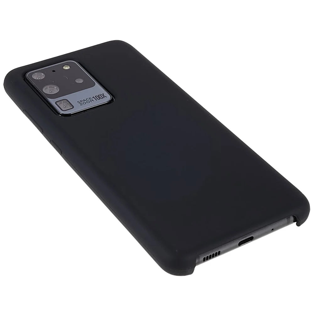 For Samsung Galaxy S20 Ultra Phone Covering Bag Premium Solid State Silicone Phone Case Mobile Phone Protector - Black - 5