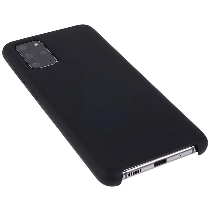 For Samsung Galaxy S20 Plus 5G/4G Phone Bag Case Durable Solid State Silicone Mobile Phone Protector Cover - Black - 5