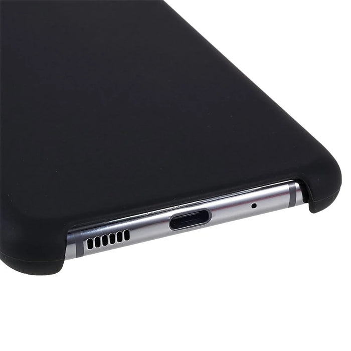 For Samsung Galaxy S20 Plus 5G/4G Phone Bag Case Durable Solid State Silicone Mobile Phone Protector Cover - Black - 6