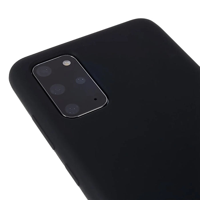 For Samsung Galaxy S20 Plus 5G/4G Phone Bag Case Durable Solid State Silicone Mobile Phone Protector Cover - Black - 7
