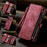 CASEME 008 Series for Samsung Galaxy A13 5G / A04s 4G (164.7mm) Detachable 2-in-1 Shockproof PU Leather Case Wallet Stand - Red - 1