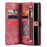 CASEME 008 Series for Samsung Galaxy A13 5G / A04s 4G (164.7mm) Detachable 2-in-1 Shockproof PU Leather Case Wallet Stand - Red - 4