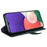 For Samsung Galaxy A22 5G (EU Version) Split Leather Genuine Leather Full Protection Wallet Stand Phone Case - Black - 3