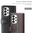 For Samsung Galaxy A53 5G Wallet Case Split Leather Genuine Leather Folio Flip Stand Shockproof Cover - Black - 4