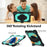 Robot C2 Series for Samsung Galaxy Tab A8 10.5 (2021) / (2022) Contrast Color PC + Silicone Tablet Drop-proof Case Cover with Hand Strap and Kickstand - Black / Mint Green - 2