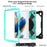 Robot C2 Series for Samsung Galaxy Tab A8 10.5 (2021) / (2022) Contrast Color PC + Silicone Tablet Drop-proof Case Cover with Hand Strap and Kickstand - Black / Mint Green - 3