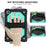 Robot C2 Series for Samsung Galaxy Tab A8 10.5 (2021) / (2022) Contrast Color PC + Silicone Tablet Drop-proof Case Cover with Hand Strap and Kickstand - Black / Mint Green - 4