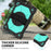 Robot C2 Series for Samsung Galaxy Tab A8 10.5 (2021) / (2022) Contrast Color PC + Silicone Tablet Drop-proof Case Cover with Hand Strap and Kickstand - Black / Mint Green - 5