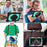 Robot C2 Series for Samsung Galaxy Tab A8 10.5 (2021) / (2022) Contrast Color PC + Silicone Tablet Drop-proof Case Cover with Hand Strap and Kickstand - Black / Mint Green - 6
