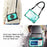 For Samsung Galaxy Tab S8+ Wi-Fi SM-X800/S8+ 5G SM-X806 (2022) PC + Silicone Contrast Color Kickstand Design Tablet Case Cover with Shoulder Strap - Black/Mint Green - 5