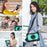 For Samsung Galaxy Tab S8+ Wi-Fi SM-X800/S8+ 5G SM-X806 (2022) PC + Silicone Contrast Color Kickstand Design Tablet Case Cover with Shoulder Strap - Black/Mint Green - 6
