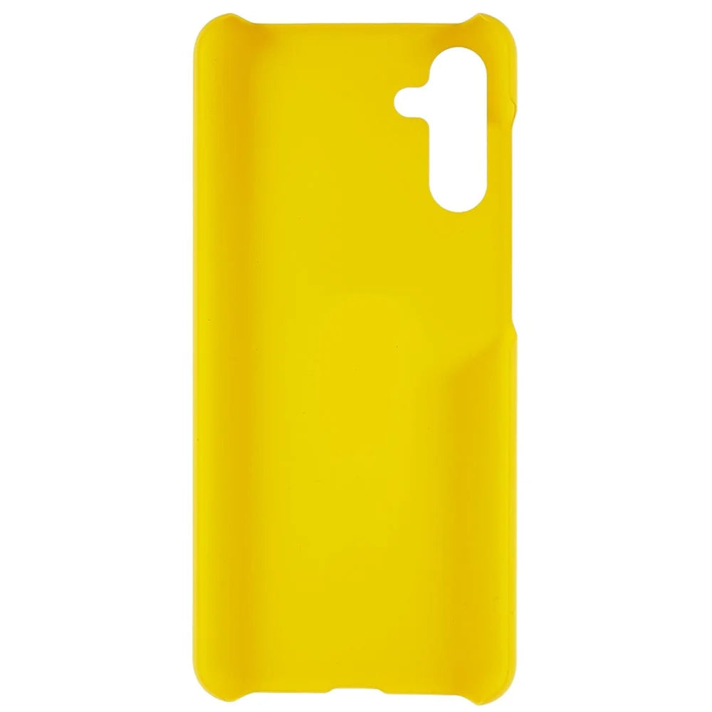 For Samsung Galaxy A13 5G Glossy Surface Hard PC Phone Case Anti-scratch Rubberized Protective Cover - Yellow - 3