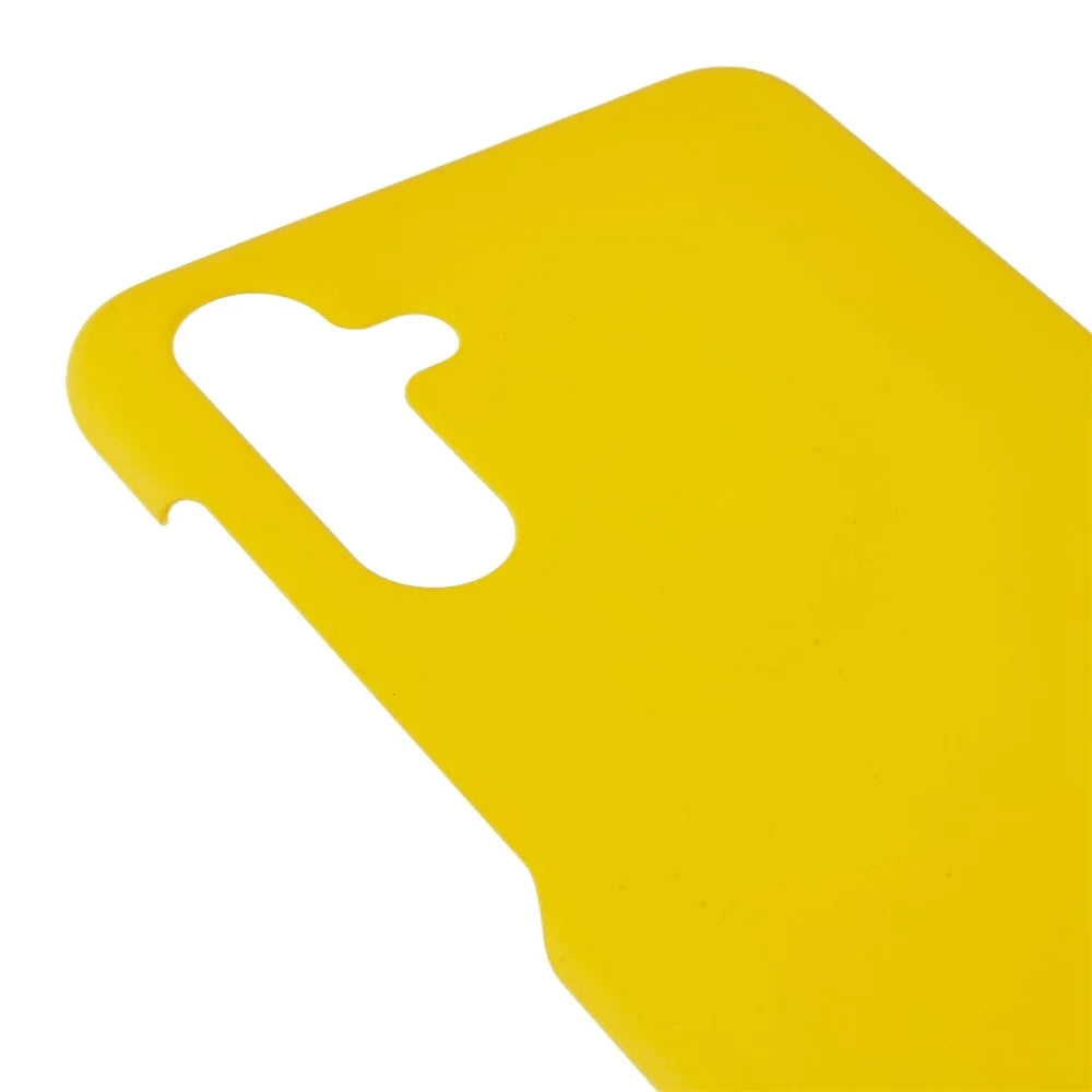 For Samsung Galaxy A13 5G Glossy Surface Hard PC Phone Case Anti-scratch Rubberized Protective Cover - Yellow - 5