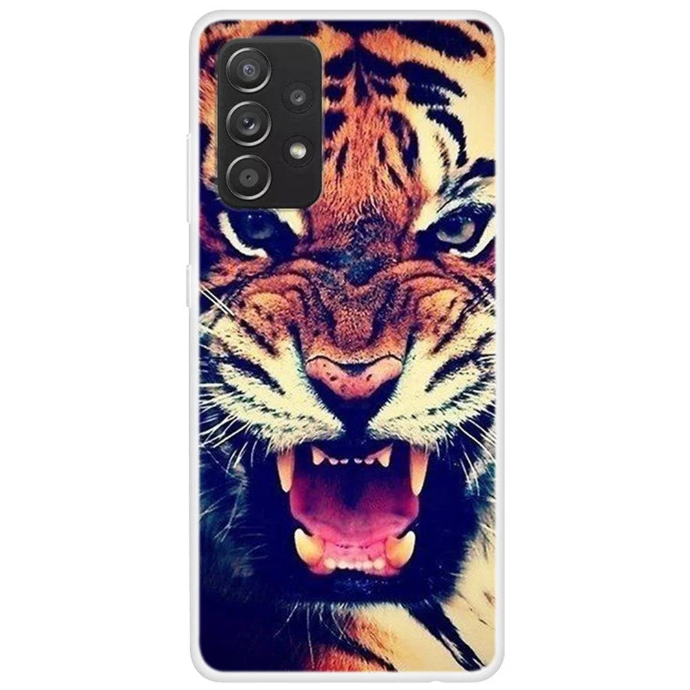 Pattern Printed Slim Case for Samsung Galaxy A33 5G Anti-drop Protective TPU Phone Cover - Tiger - 1