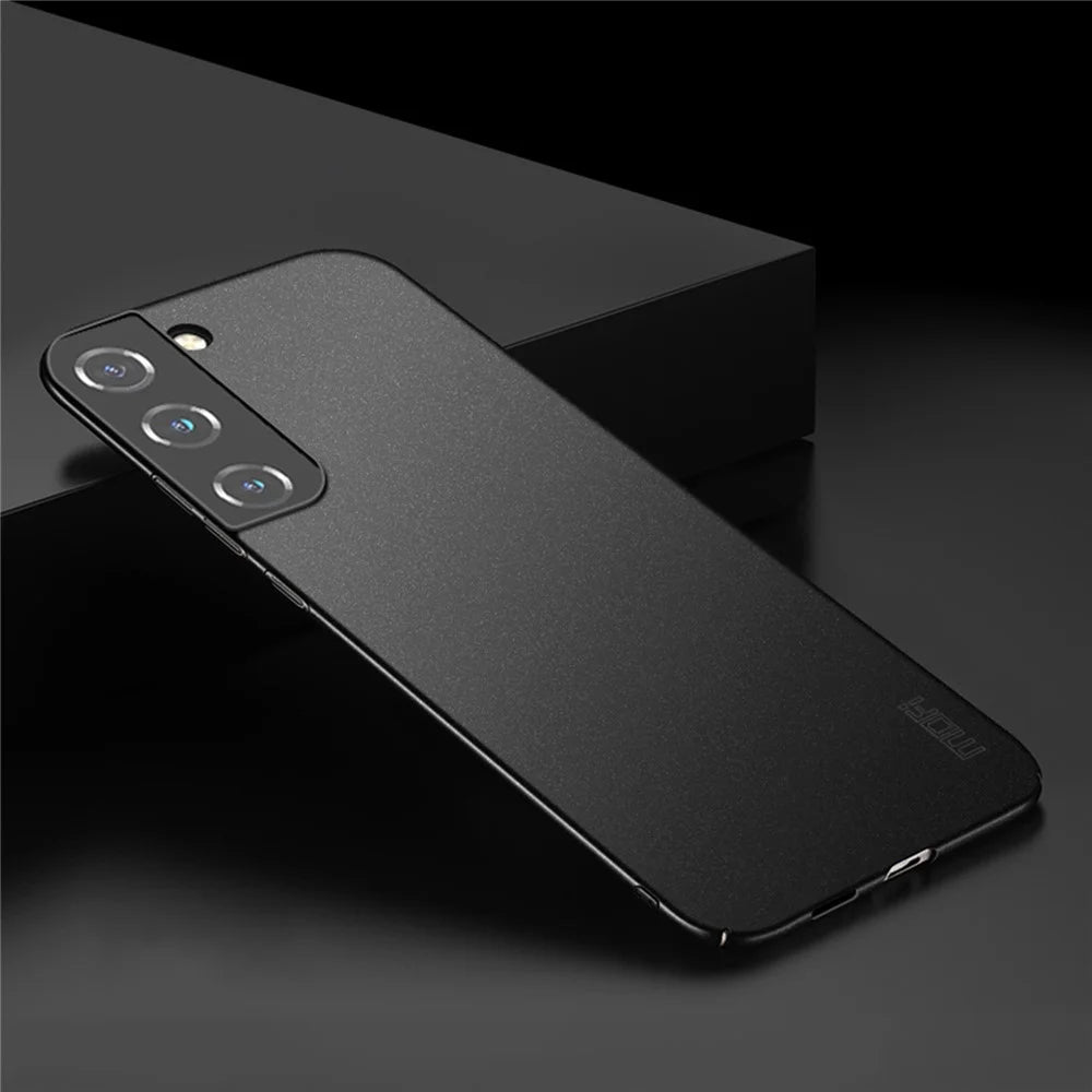 MOFI Shield Matte Series for Samsung Galaxy S22 5G Anti-collision Fingerprint-proof Hard PC Phone Case Protector Cover - Black - 2