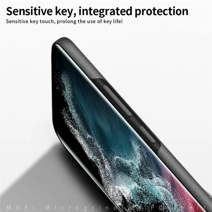 MOFI Shield Matte Series for Samsung Galaxy S22 Ultra 5G Fall Protection Hard PC Phone Case Protector Cover - Black - 4