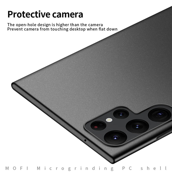 MOFI Shield Matte Series for Samsung Galaxy S22 Ultra 5G Fall Protection Hard PC Phone Case Protector Cover - Black - 5