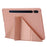 For Samsung Galaxy Tab S8 V-fold Stand Silicone + Leather Tablet Case Auto Wake/Sleep Function Cover - Rose Gold - 3