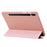 For Samsung Galaxy Tab S8 V-fold Stand Silicone + Leather Tablet Case Auto Wake/Sleep Function Cover - Rose Gold - 5