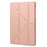 For Samsung Galaxy Tab S8 V-fold Stand Silicone + Leather Tablet Case Auto Wake/Sleep Function Cover - Rose Gold - 7