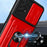 Slide Camera Protection Phone Case for Samsung Galaxy A13 4G, Ring Kickstand PC + TPU Hybrid Cover - Red - 6