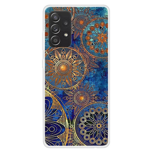 Pattern Printed Protective Case for Samsung Galaxy A23 5G (Global Version) / 4G Anti-drop Phone Cover Shockproof TPU Slim Case - Golden Flower - 1