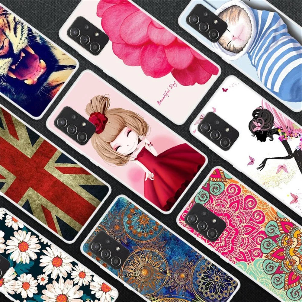 Pattern Printed Protective Case for Samsung Galaxy A23 5G (Global Version) / 4G Anti-drop Phone Cover Shockproof TPU Slim Case - Golden Flower - 3