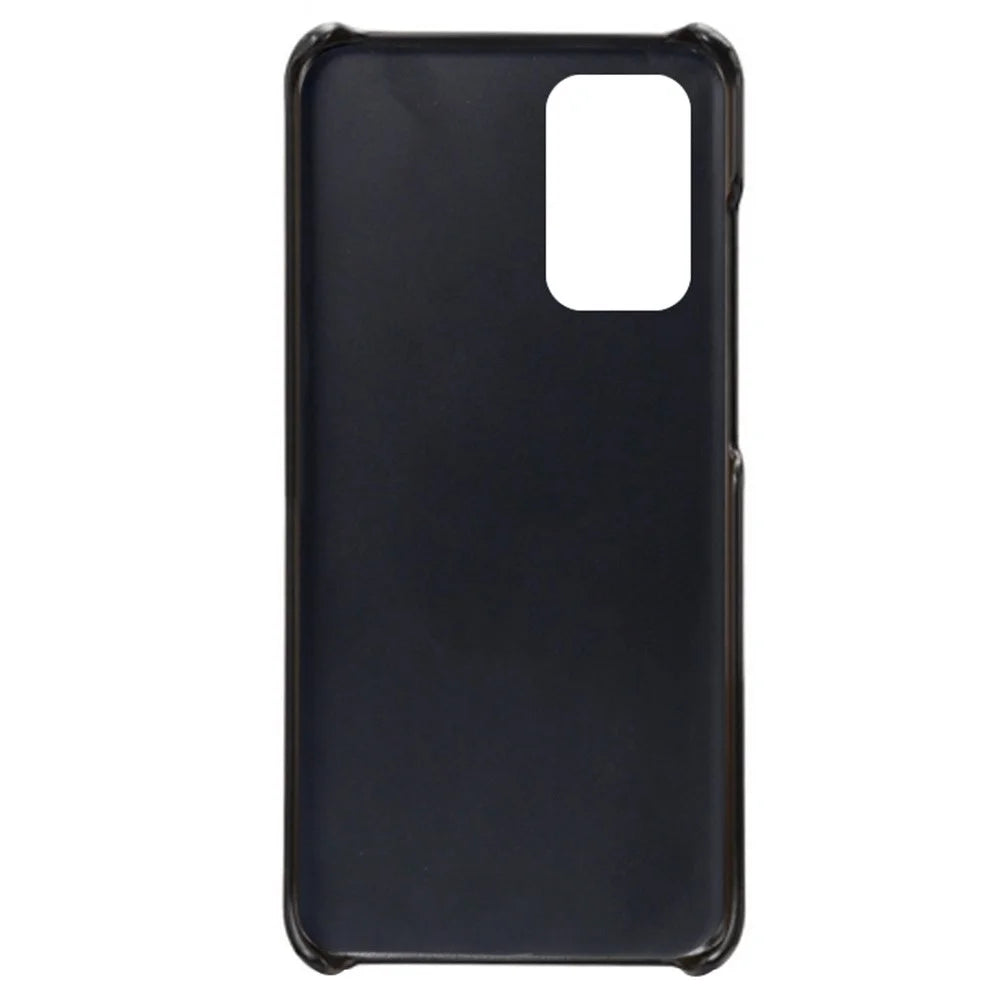 For Samsung Galaxy A23 5G (Global Version) / 4G Phone Cover Scratch-resistant Textured PU Leather Coated PC Phone Case - Black - 4