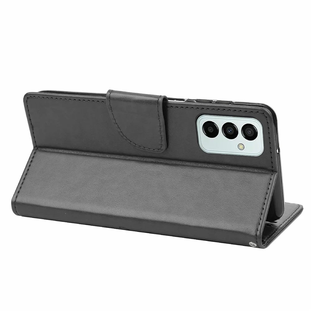 For Samsung Galaxy M23 5G/F23 5G PU Leather Butterfly Flower Imprinted Case Stand Wallet Design Protective Phone Cover - Black - 4