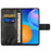 For Samsung Galaxy M23 5G/F23 5G PU Leather Imprinted Owl Tree Pattern Case Folding Stand Wallet Flip Cover with Strap - Black - 3
