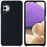 For Samsung Galaxy A32 5G Solid Silicone Ultra Slim Shockproof Phone Case Silky-Soft Touch Shockproof Back Cover - Black - 1