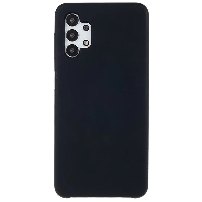 For Samsung Galaxy A32 5G Solid Silicone Ultra Slim Shockproof Phone Case Silky-Soft Touch Shockproof Back Cover - Black - 2